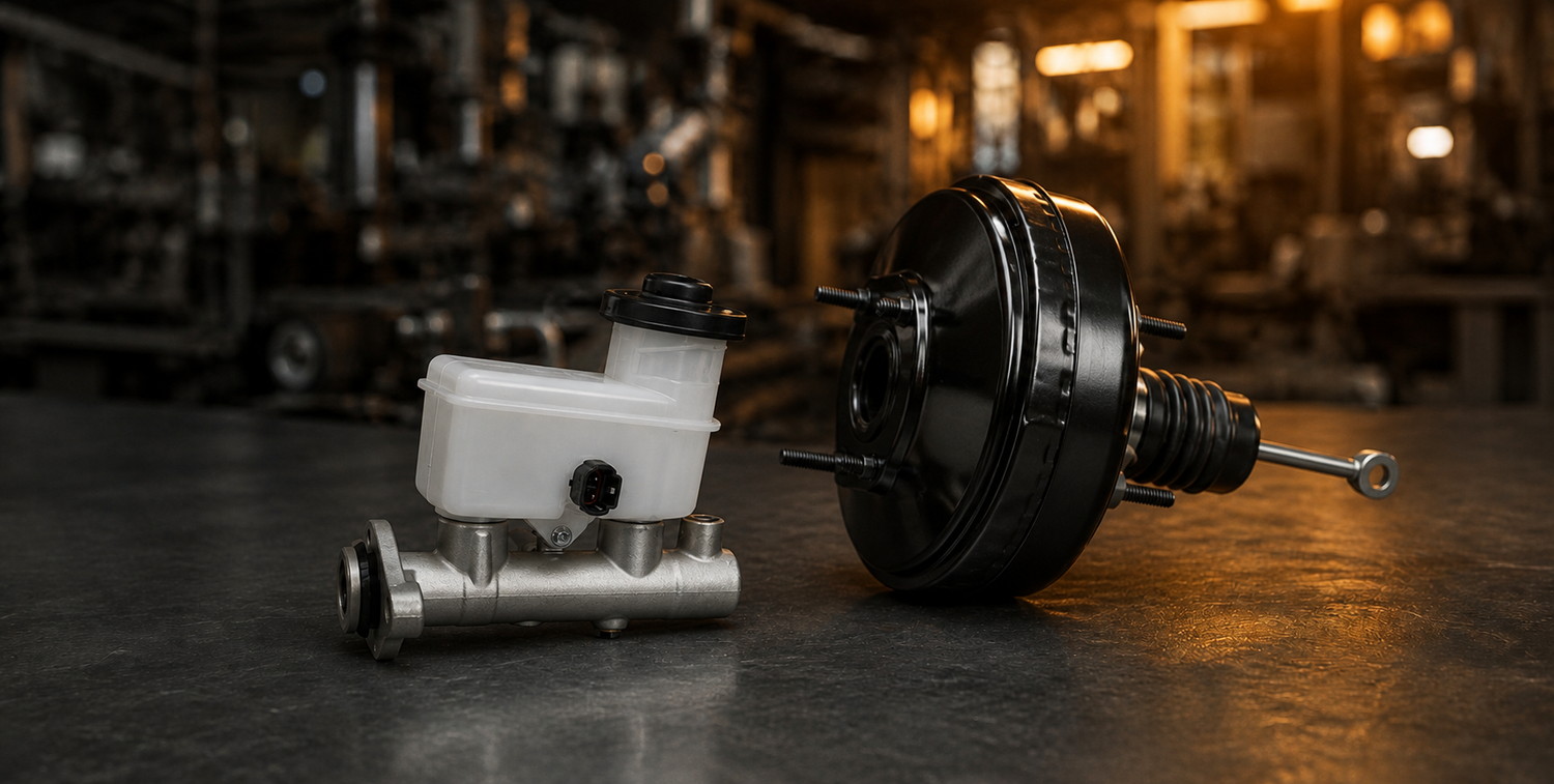 Vacuum booster and master cylinder in the AODA Machinery workshop